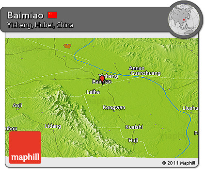 Physical Panoramic Map of Baimiao