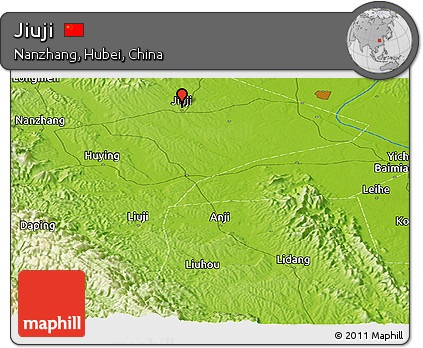 Physical Panoramic Map of Jiuji
