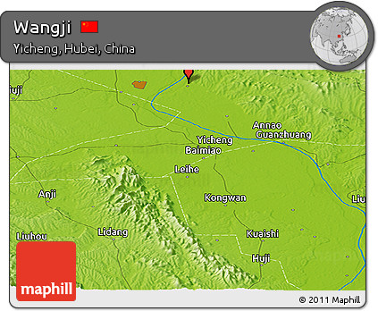 Physical Panoramic Map of Wangji