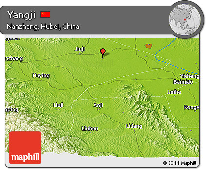 Physical Panoramic Map of Yangji