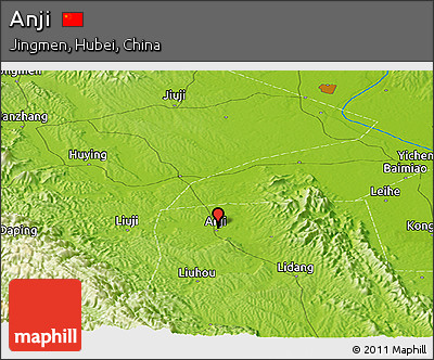 Physical Panoramic Map of Anji