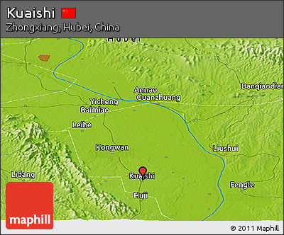 Physical Panoramic Map of Kuaishi