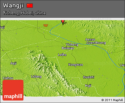Physical Panoramic Map of Wangji