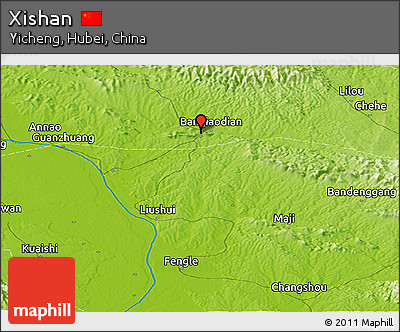 Physical Panoramic Map of Xishan