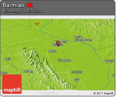 Physical Panoramic Map of Baimiao