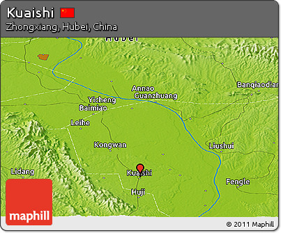 Physical Panoramic Map of Kuaishi