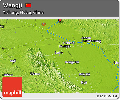 Physical Panoramic Map of Wangji