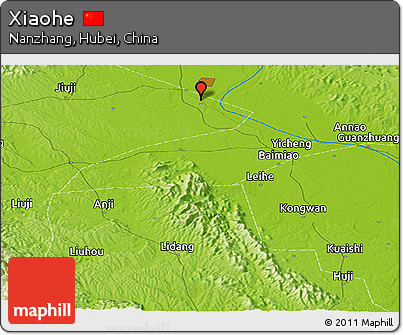 Physical Panoramic Map of Xiaohe