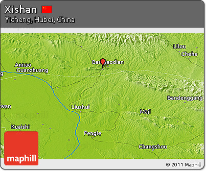 Physical Panoramic Map of Xishan