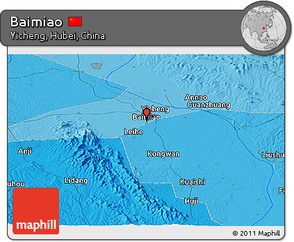 Political Panoramic Map of Baimiao