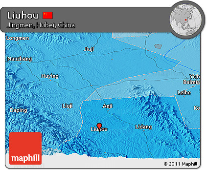 Political Panoramic Map of Liuhou
