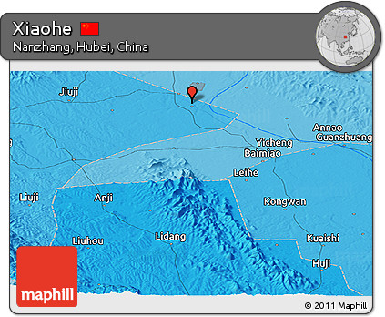 Political Panoramic Map of Xiaohe