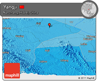 Political Panoramic Map of Yangji