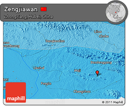 Political Panoramic Map of Zengjiawan