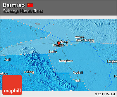Political Panoramic Map of Baimiao
