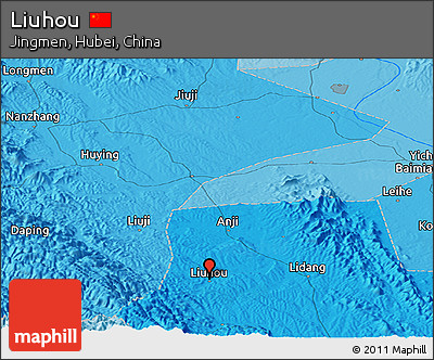 Political Panoramic Map of Liuhou