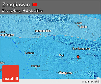 Political Panoramic Map of Zengjiawan