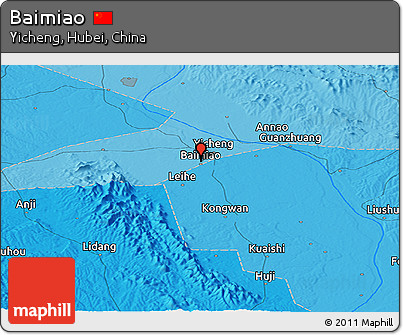 Political Panoramic Map of Baimiao
