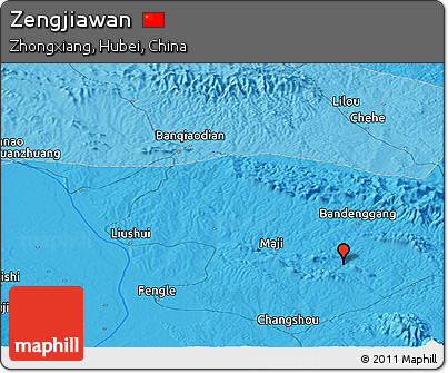 Political Panoramic Map of Zengjiawan