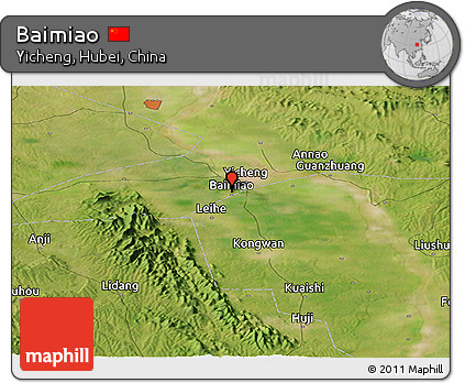 Satellite Panoramic Map of Baimiao