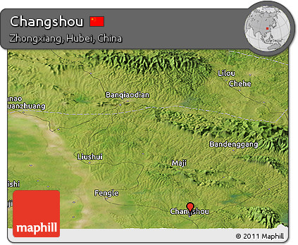 Satellite Panoramic Map of Changshou