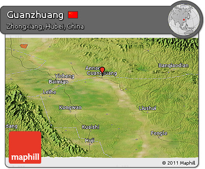 Satellite Panoramic Map of Guanzhuang