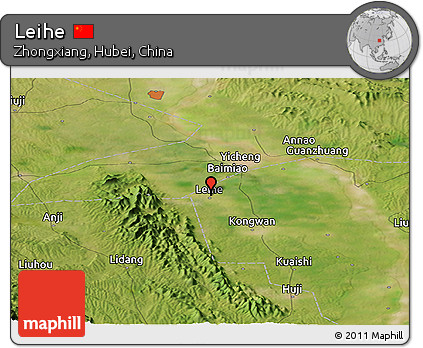 Satellite Panoramic Map of Leihe
