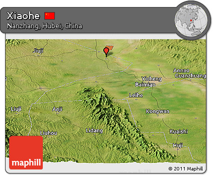 Satellite Panoramic Map of Xiaohe