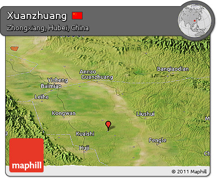 Satellite Panoramic Map of Xuanzhuang