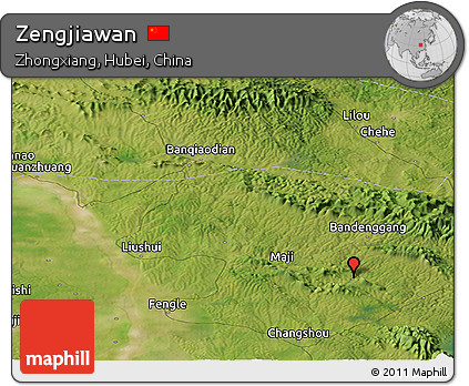 Satellite Panoramic Map of Zengjiawan