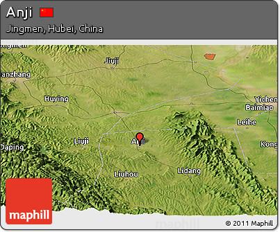 Satellite Panoramic Map of Anji