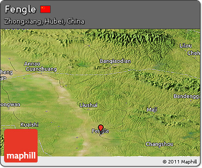 Satellite Panoramic Map of Fengle