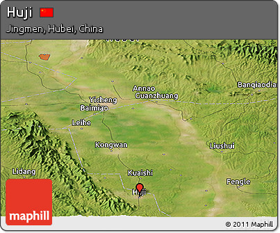 Satellite Panoramic Map of Huji