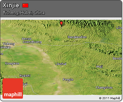 Satellite Panoramic Map of Xinjie