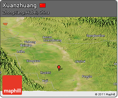 Satellite Panoramic Map of Xuanzhuang