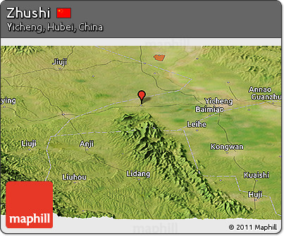 Satellite Panoramic Map of Zhushi