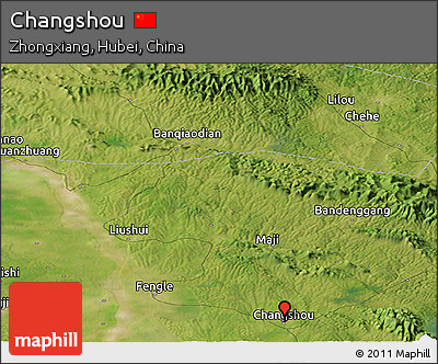 Satellite Panoramic Map of Changshou
