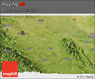 Satellite Panoramic Map of Huying