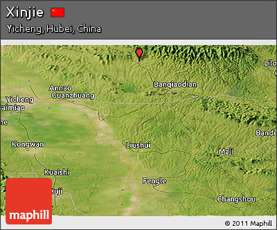 Satellite Panoramic Map of Xinjie