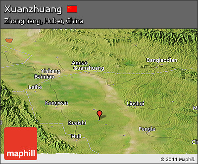 Satellite Panoramic Map of Xuanzhuang