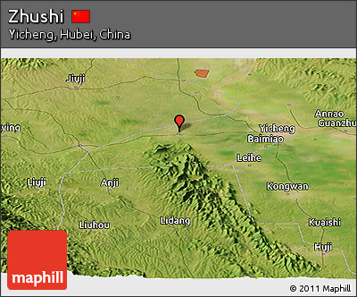 Satellite Panoramic Map of Zhushi