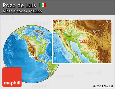 Physical Location Map of Pozo De Luis
