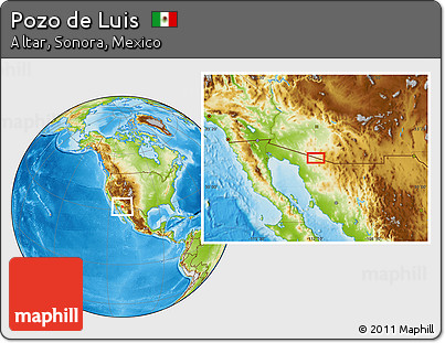 Physical Location Map of Pozo De Luis