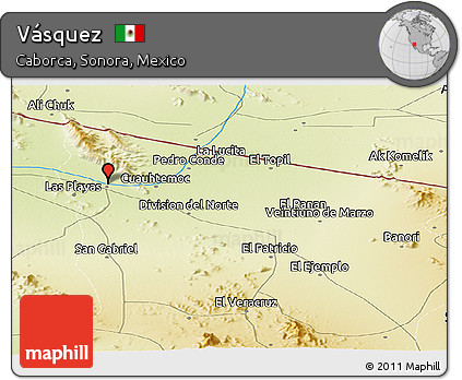 Physical Panoramic Map of Vásquez