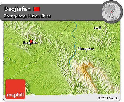 Physical 3D Map of Baojiafan
