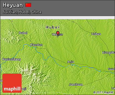 Physical 3D Map of Heyuan