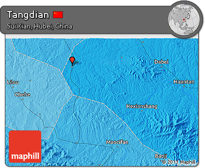 Political 3D Map of Tangdian
