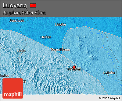 Political 3D Map of Luoyang