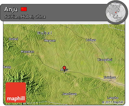 Satellite 3D Map of Anju