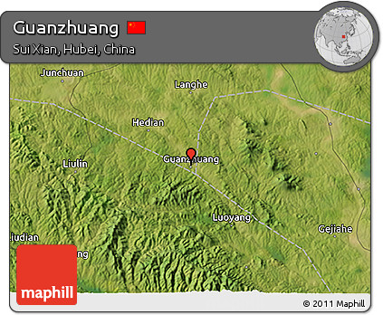 Satellite 3D Map of Guanzhuang